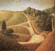 Grant Wood New Road oil painting picture wholesale